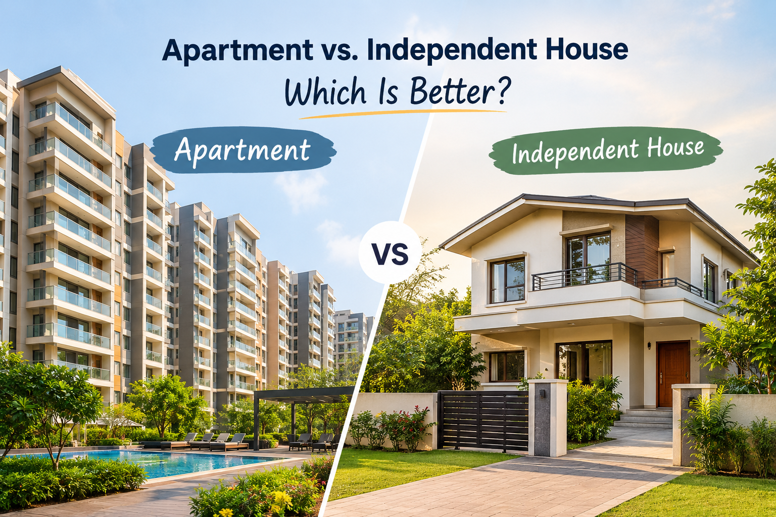 Apartment vs Independent House: Which Home Is Right for You?